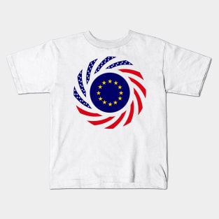 European American Multinational Patriot Flag Series Kids T-Shirt